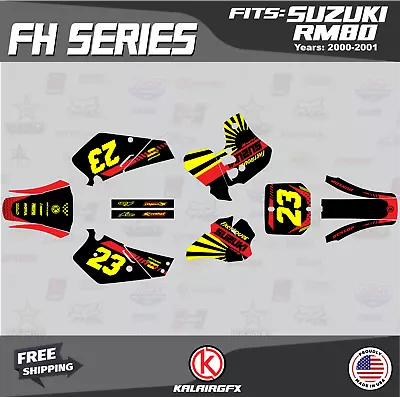 Graphics Decal Kit For Suzuki RM80 (2000-2001) RM80 FH Series - Red • $54.99