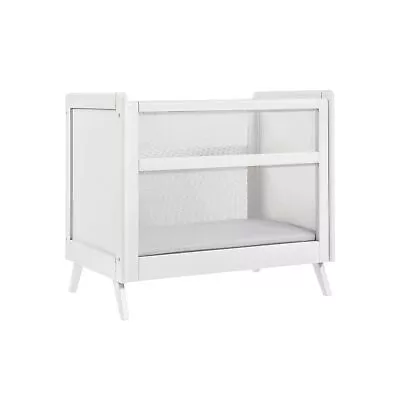 BreathableBaby Breathable Mesh 2-in-1 Mini Crib With Mattress — White R • $363.55