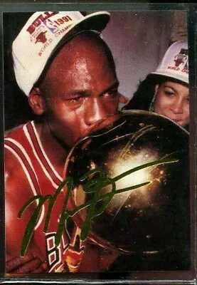 Michael Jordan 1993  Autographed American Holding 1991 Championship Card #3 Of 5 • $29.95
