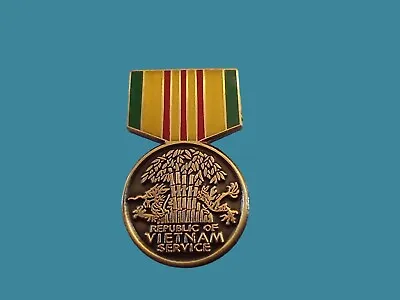 U.s Military Vietnam Service Medal Hat Lapel Pin Miniature Size New • $9.95