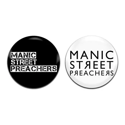 2x Manic Street Preachers Indie Rock Band 80's 25mm / 1 Inch D Pin Button Badges • £1.89