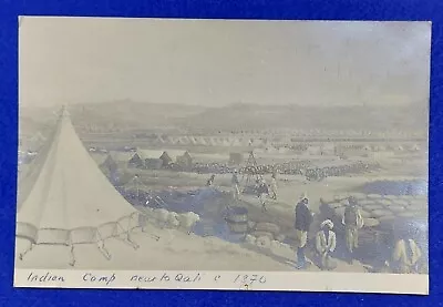 1870 British-Indian Camp Near Ta'Qali Photo/Card • $37.30