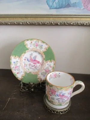 Old Mintons Cockatrice Green England Coffee Espresso Cup And Saucer • $45