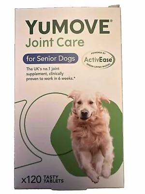 Lintbells Yumove Senior Dog Joint Supplement For Older Stiff Dogs - Pack Of 120 • £25.99