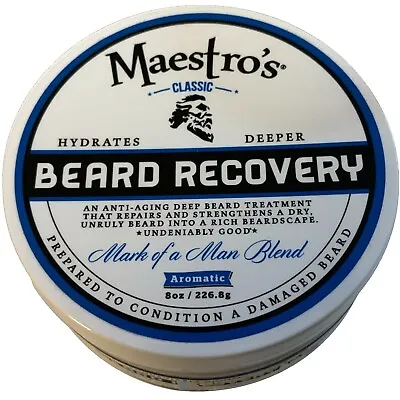Maestro's Beard Recovery Grooms Hydrates Deeper Smooth 8 Oz Mark Of A Man Blend • $9.99