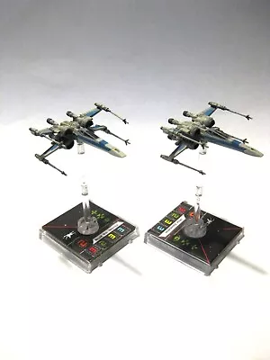 Star Wars Blue X-Wing Starfighters For X-Wing Miniatures Game Lot Of 2 • $9