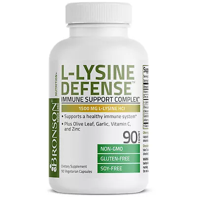 L-Lysine Defense Immune Support Complex 1500 MG 90 Vegetarian Capsules • $9.97