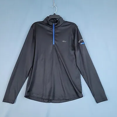 Greg Norman Men's 1/4 Zip Golf Pullover Sweatshirt Black Size M • $16.19
