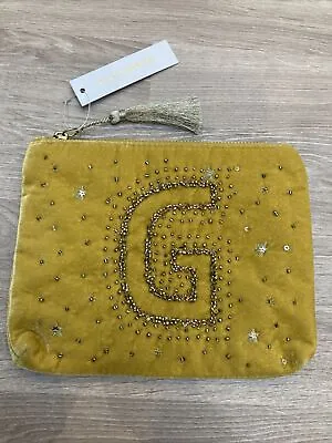 £7.50 • Buy BNWT Accessorize Makeup Bag With Letter G On 19x15cm