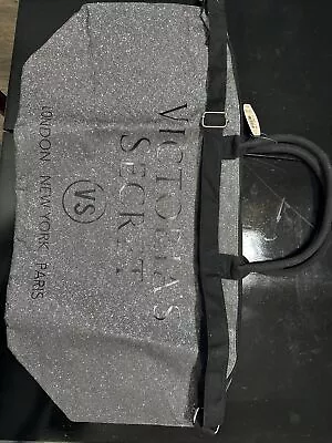 Large Silver And Black Victoria’s Secret Duffle Bag  • $5