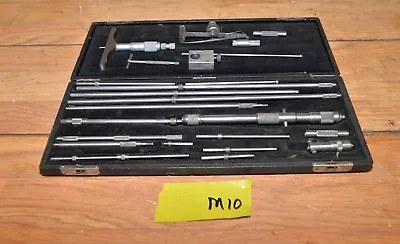 Vintage Starrett Micrometer Depth Gauge Set Large Collectible Inspection Tools • $169.99