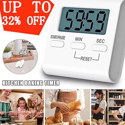 £3.70 • Buy Magnetic Digital Kitchen Timer Alarm Clock Minute Countdown LCD For Cooking