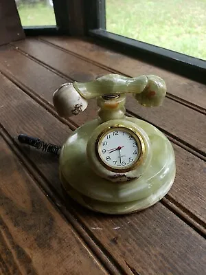 Handmade Marble Stone Desk & Shelf Clocks - Telephone Old School Not Tested • $19