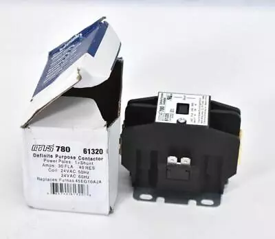 Mars Definite Purpose Contactor 780 61320 30 AMPS 24 VAC 50Hz 1 Pole OEM • $19.94