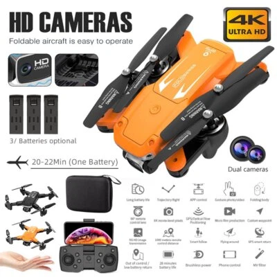 $140.69 • Buy Professional 5G 4K GPS WiFi Drone HD Dual Camera Follow Me Selfie RC Quadcopter