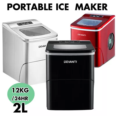 Devanti Ice Maker Machine Commercial Portable Ice Cube Tray Bar Countertop Party • $125.95