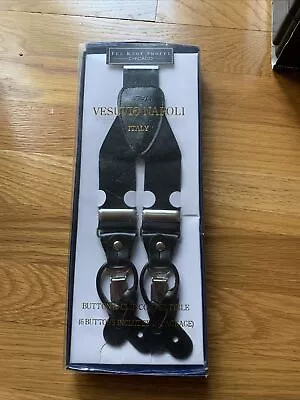 Vesuvio Napoli Italy Button & Clip Convertible Men's Suspenders--FREE SHIPPING! • $24.99