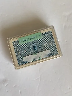 Vintage Card Game “Authors” 44 Cards Plastic Case • $18