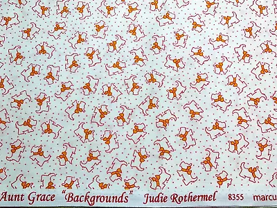 Aunt Grace Backgrounds Scottie Dogs Judie Rothermel Cotton Fabric Marcus OOP FQ • $3.29