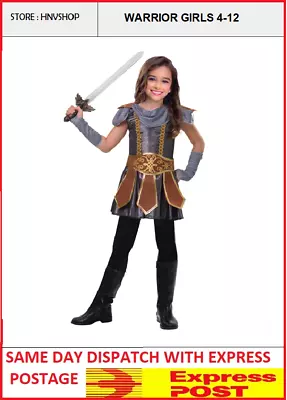 Costume Cutie Warrior Medieval Girls 4-12 Years Fancy Costume Book Week Party • $39.90