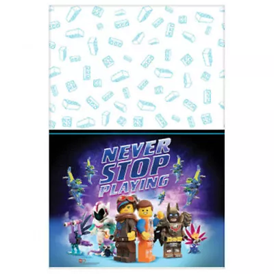 LEGO MOVIE 2 PLASTIC TABLE COVER ~ Birthday Party Supplies Decoration Cloth Blue • $7.29