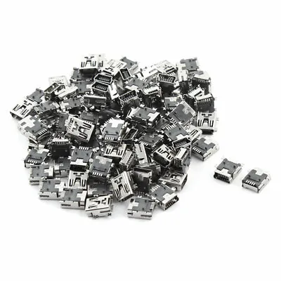 Replacement Mini USB Type B Female 5 Pin PCB Board Mount Jack Connector 100Pcs • $13.20