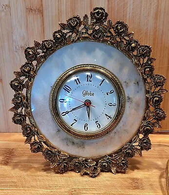 Vintage Globe Rococo Table Clock • $10