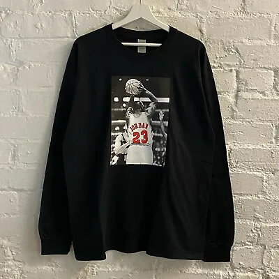 Michael Jordan Basketball Black Long Sleeve T-shirt AF • £22.99