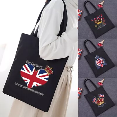 Shopping Shoulder Tote Bag Handbag King Charles III 2023 Union Jack Celebration • £4.99