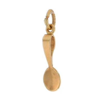 Yellow Gold Infant Feeding Spoon Charm - 14k New Mom's Baby Keepsake • $119.99