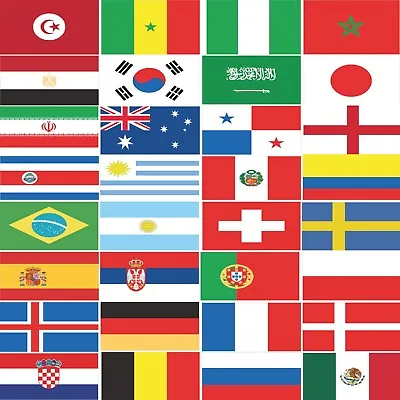 International Fabric Flags 5ft X 3ft/1.5m X 0.9m International Flags 32 Nations • £30