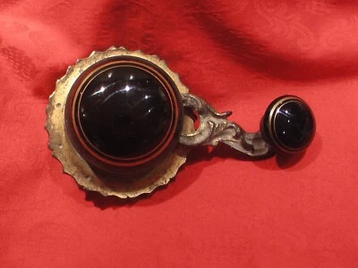 £28 • Buy Victorian Brass & Ceramic Servants Bell Pull Lever