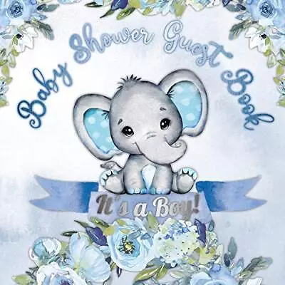 It's A Boy! Baby Shower Guest Book: Cute Elephant Tiny Baby Boy Ribbon And F... • £13.08