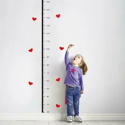 Height Measure Decal Wall Sticker Cartoon Kids Room Baby Chart Growth Q8J8 • £3.04