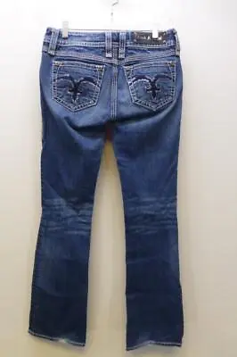 $35.99 • Buy Rock Revival RR Alanis Boot Cut Blue Jeans Pants Bling Bling Womens Sz 29 X 32