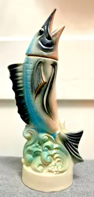 1957 Jim Beam Jumping Sailfish Marlin Deep Sea Fishing Whiskey Decanter (Empty) • $14.99