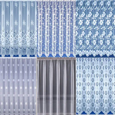 £4.95 • Buy Net Curtains. White. Choice Of 6 Designs. Sold And Priced By The Metre