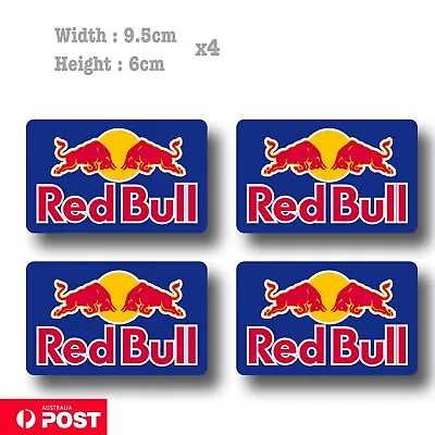 Red Bull Logo X4 Decal Sticker • $8