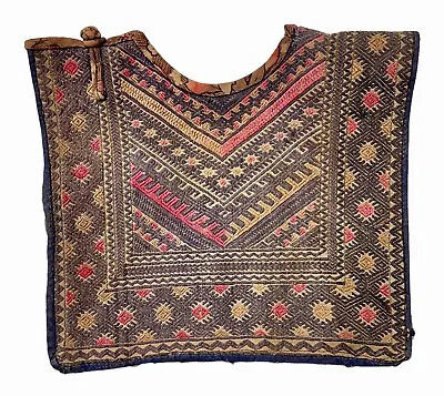 Antique Tribal Chinese Miao People Fine Hand Embroidery Child Costume Neck Bib • $68