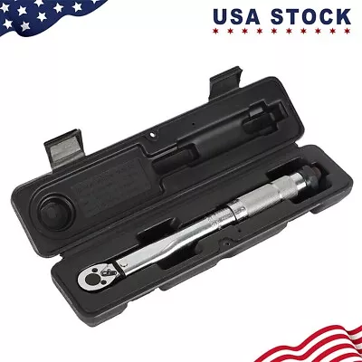 1/4 Inch Drive Adjustable Click Torque Wrench (5~25 Nm /4~18 Ft/lbs ) With Case • $20.99