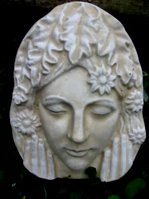 Green Lady Mold Concrete Plastic Plaster Face Mould  12  X 9  X Up To 2.5  Thick • $54.95