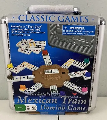 Mexican Train Dominoes Game In Aluminum Carry Case For Families And Kids Ages 8 • $29.99