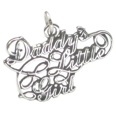 Daddys Little Girl Sterling Silver Charm .925 Father Love Charms • £11.50