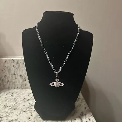 Vivienne Westwood Mini Bas Relief Orb Silver Necklace  NO BOX • $50