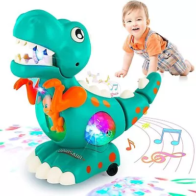 Dinosaur Musical Toddler Toys Gifts For 1-5 Year Old Kids With Music & Lights UK • £9.90