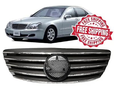 For Mercedes Benz S Class W220 03-06 S500 S600 S55 AMG Grille Black And Chrome • $130