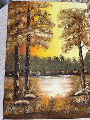 Original Water Color Cardboard Painting By Jean Feeney? Unknown • $25