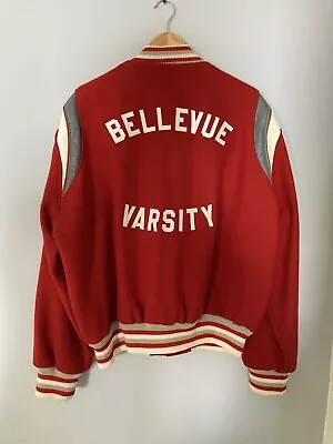 Vintage Varsity  Wool Jacket Bellevue High School 1950s 60s  Size 48 • $65