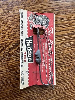 Vintage Heddon Stanley Weedless Frog/Pork Chunk Weighted Hook New On Card • $5.50