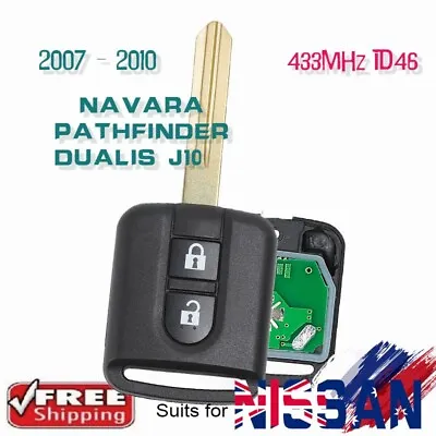 Complete Remote Key Fob For Nissan Dualis J10 2007 2008 2009 2010 2011 2012 2013 • $39.76